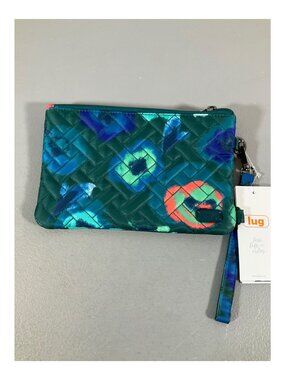 Lug Peekaboo Quilted Phone Pouch - MysticBlmForest with Transparent Window and W